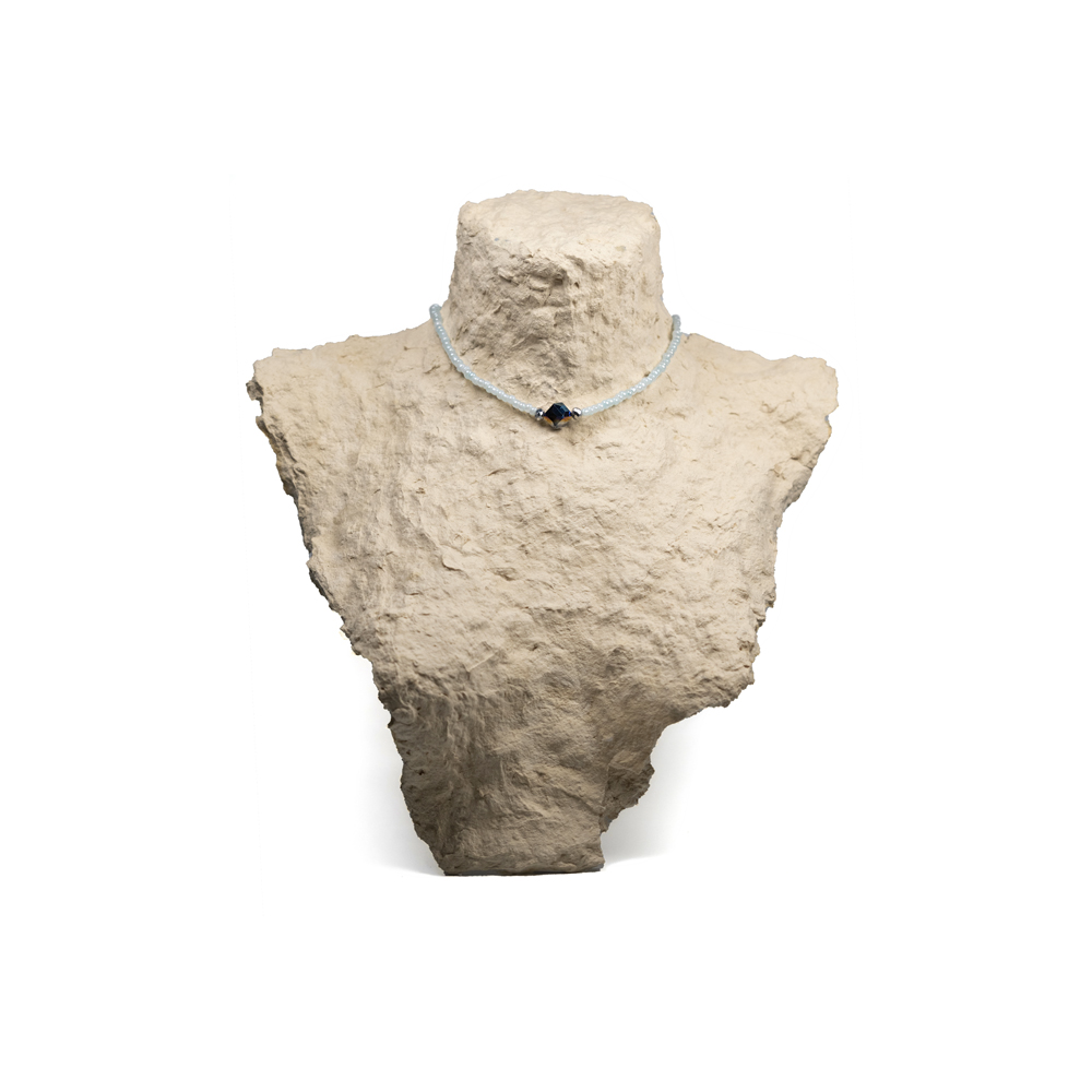CrisFeather Arya choker mărgele cristal indigo