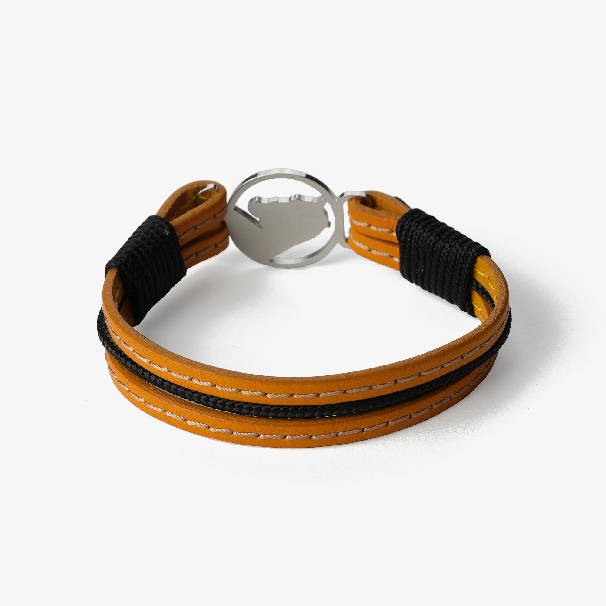 Old Skipper Golden Sunburst Horse brățară piele muștar negru