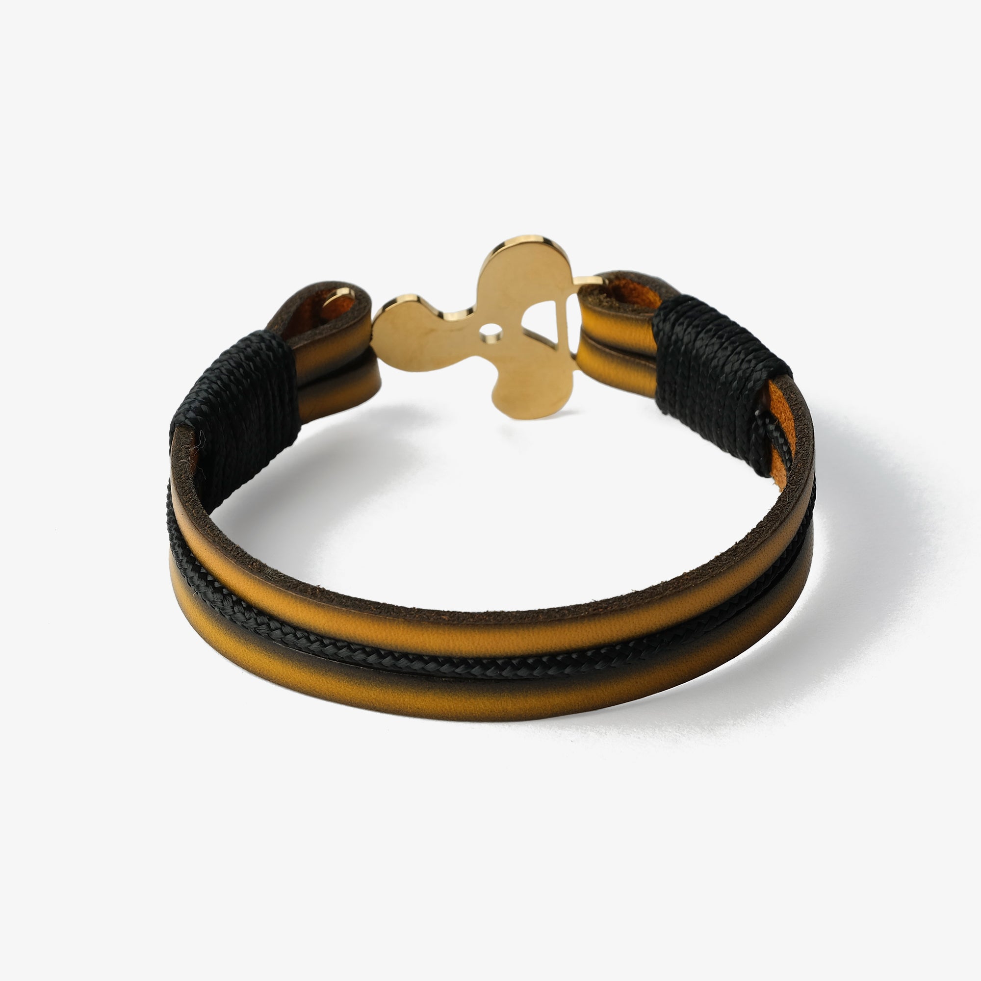 Old Skipper Royal Bee Golden bratara piele galben-negru M