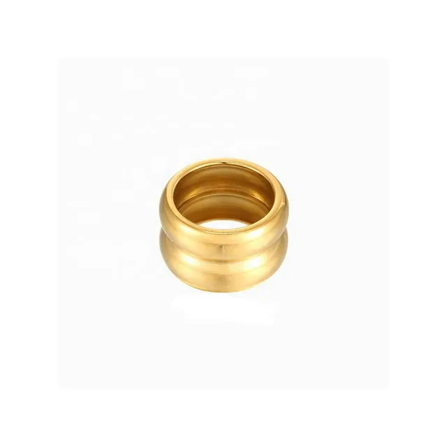 Rafini Double inel dublu placat aur 18K marimea 8
