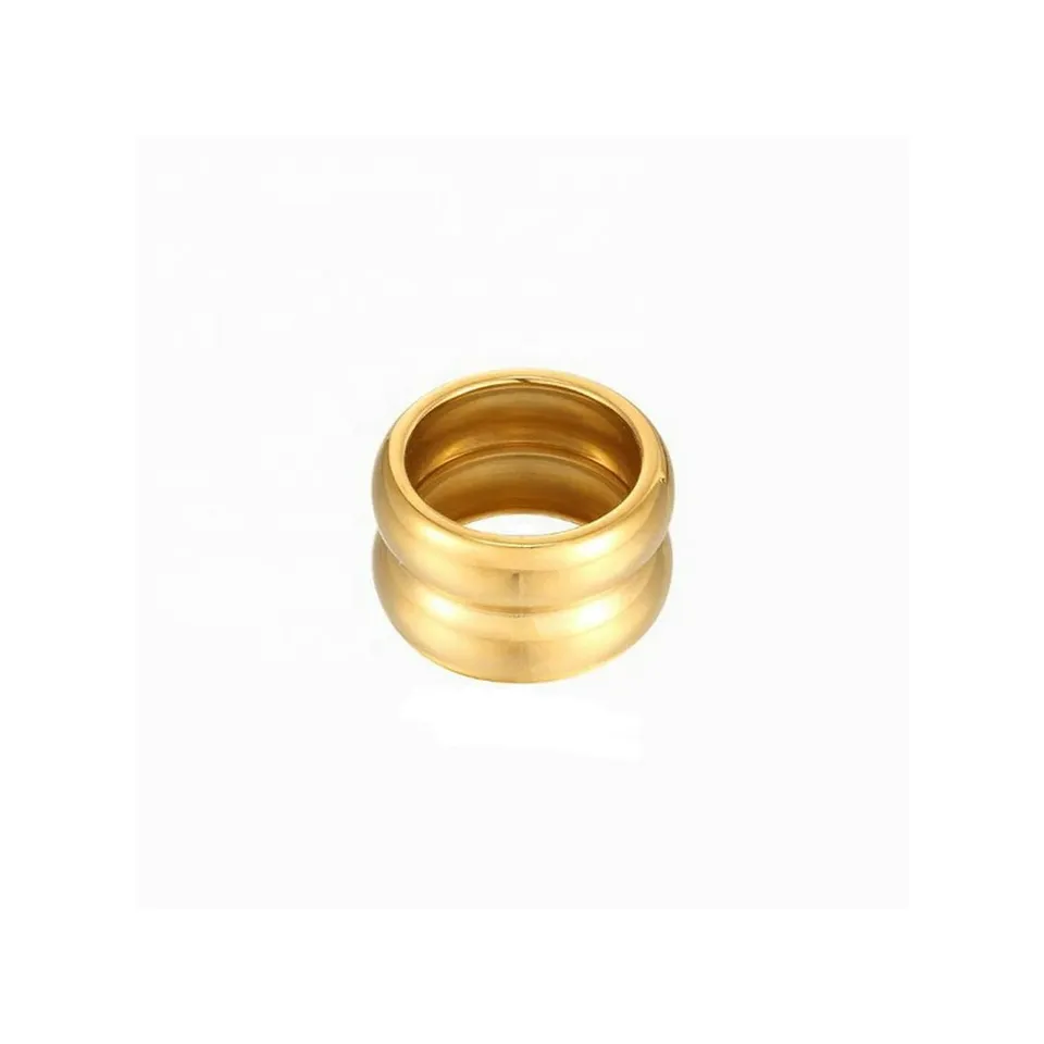 Rafini Double inel dublu placat aur 18K marimea 8