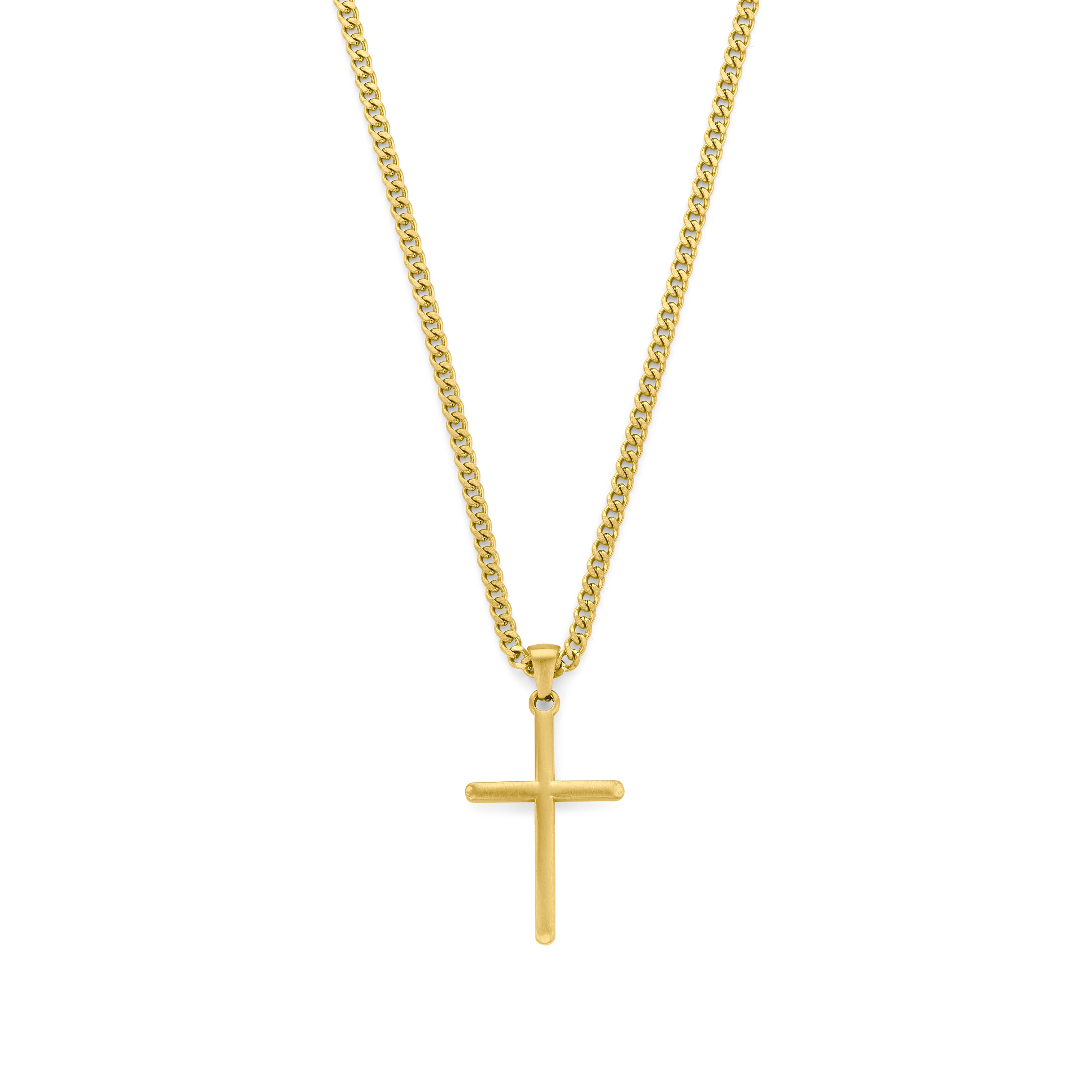 Frank 1967 Cross colier cruce argintiu oțel