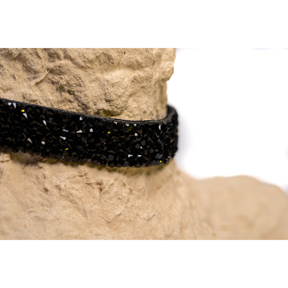 CrisFeather Sparkle Midnight choker negru strasuri