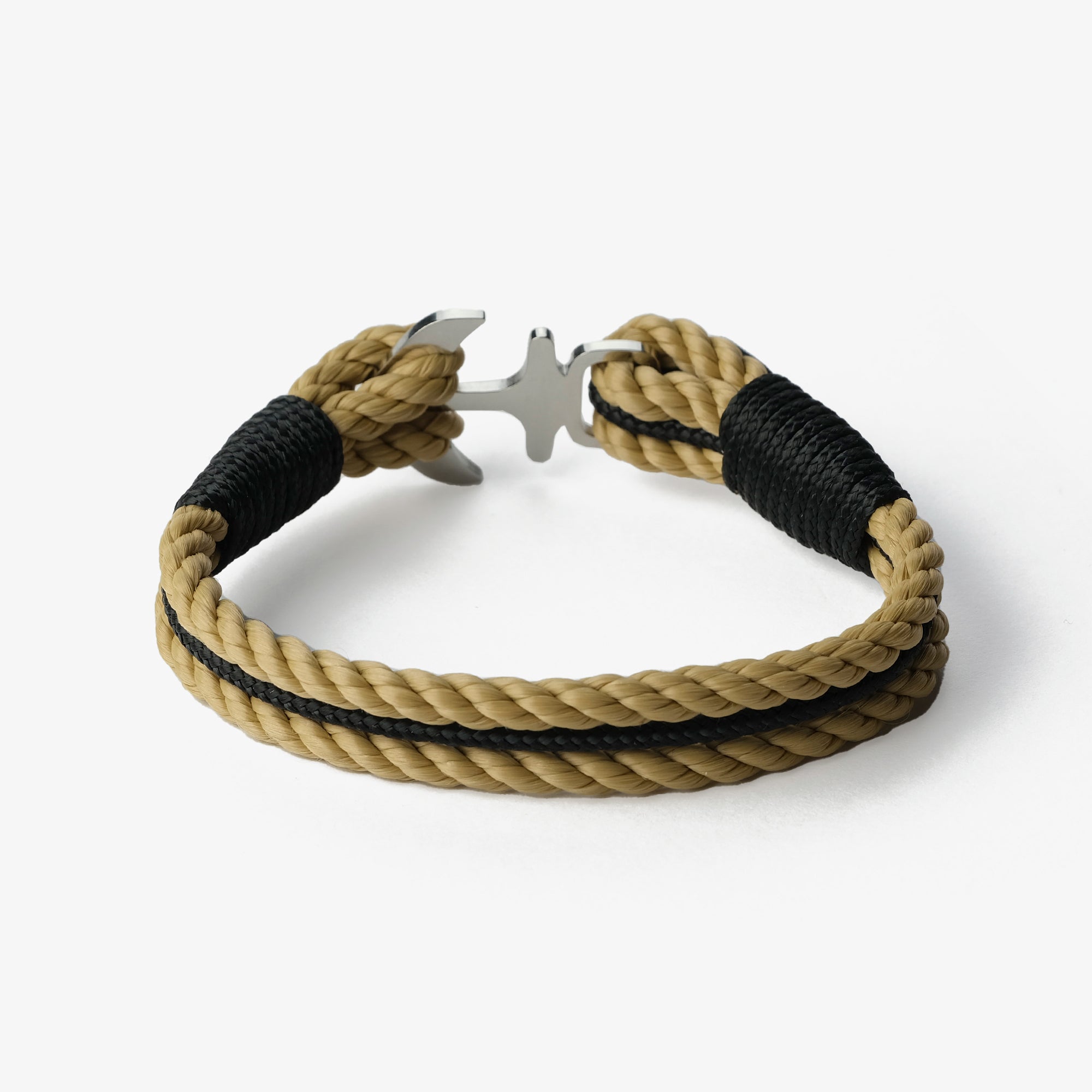 Old Skipper Sand Dunes Explorer bratara bej-negru ancora M