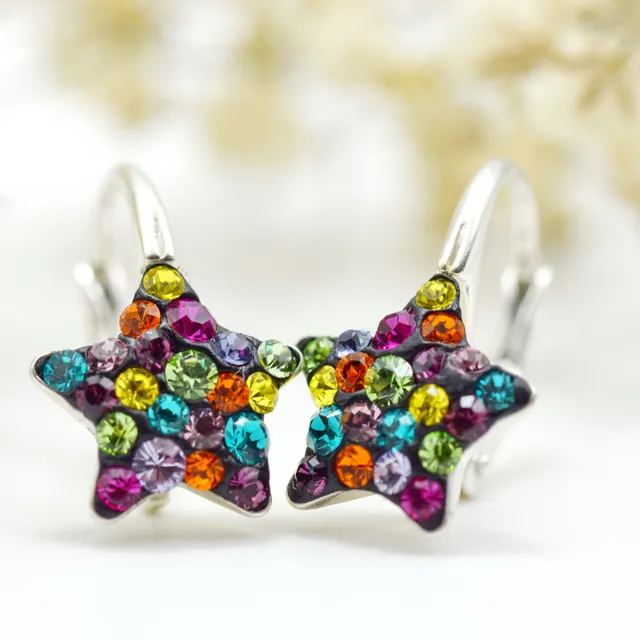 Margeluta.dincristal cercei Little Star Steluta argint 925