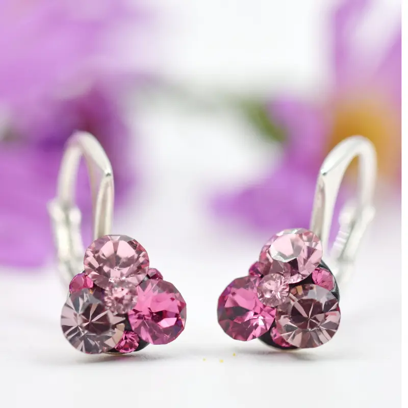 Margeluta.dincristal Mini Trio Chaton set argint cristale fete