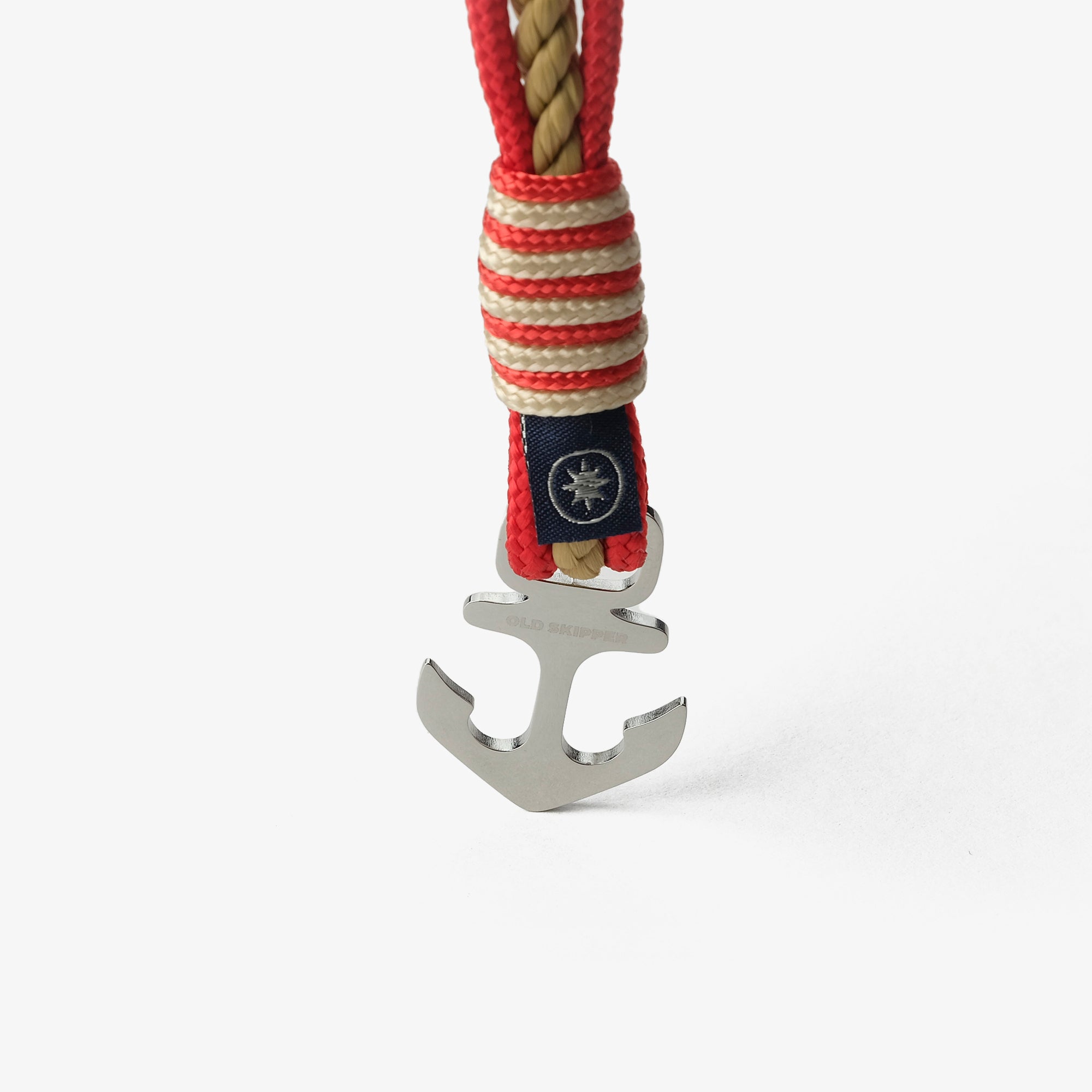 Old Skipper Red Sands Anchor brățară sfoară roșu-bej