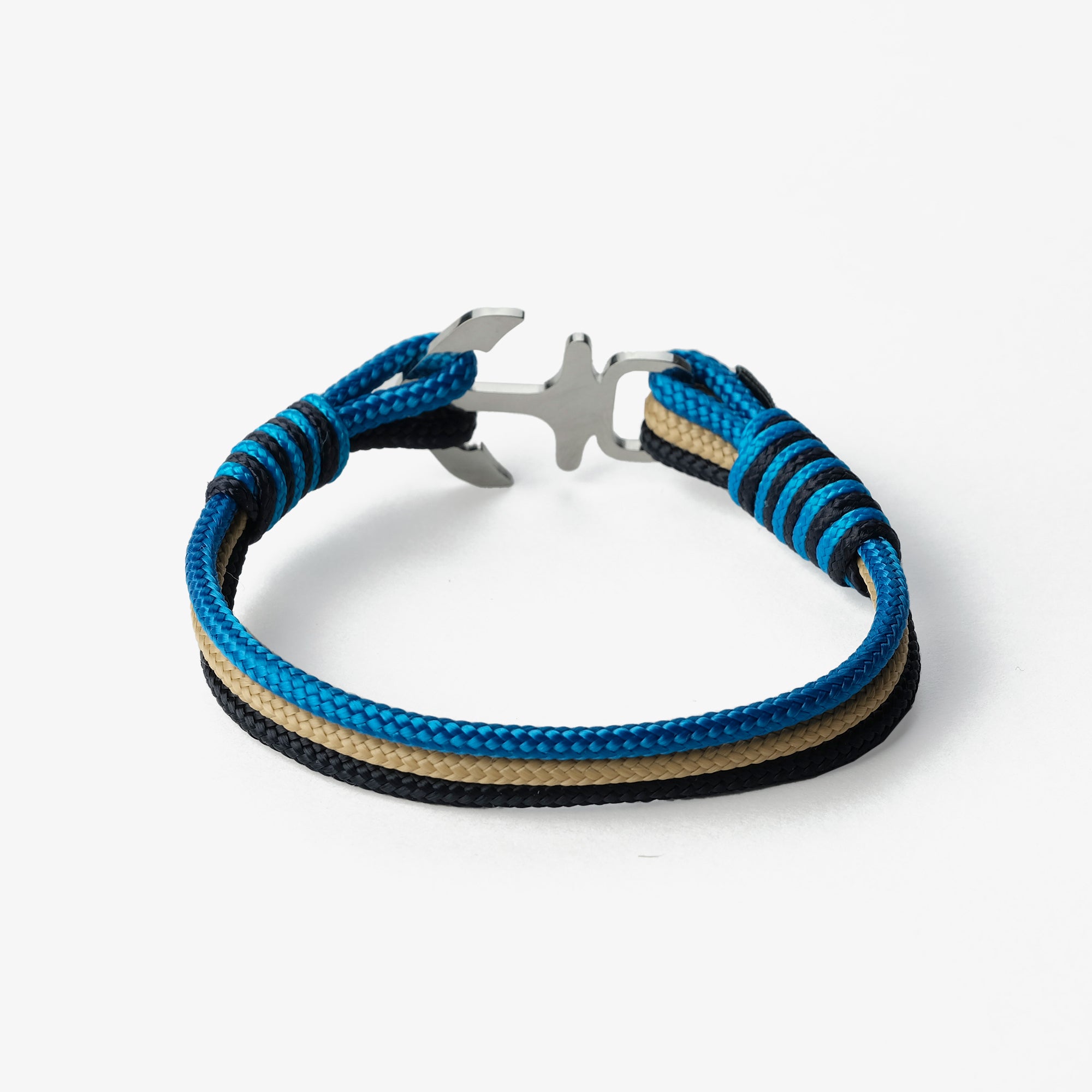 Old Skipper True North brățară Anchor tricoloră din sfoară