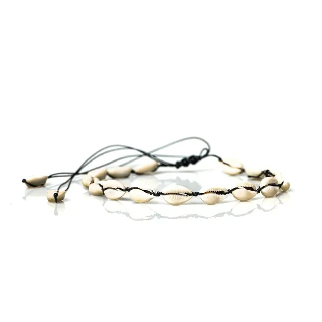 CrisFeather Shelly choker scoici naturale negru