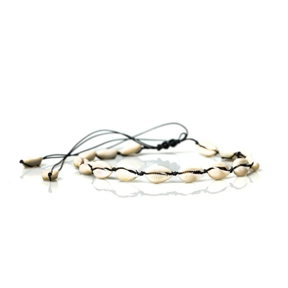 CrisFeather Shelly choker scoici naturale negru