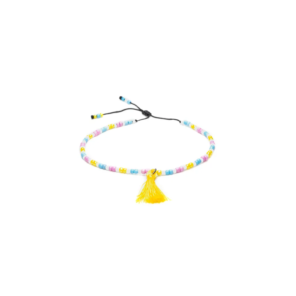 CrisFeather Raya brățară gleznă multicolor ciucure