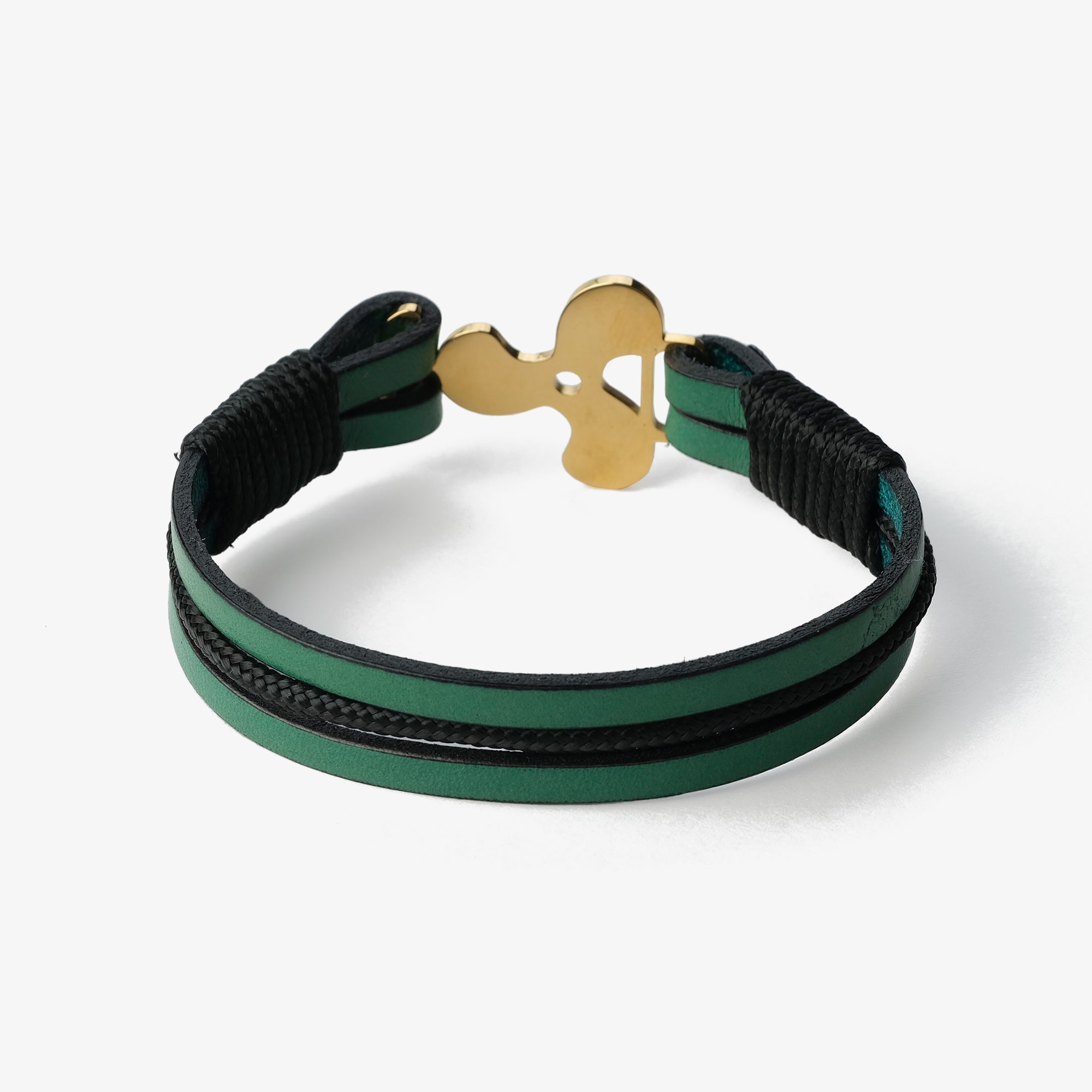 Bratara piele Old Skipper Emerald Seascape verde elice