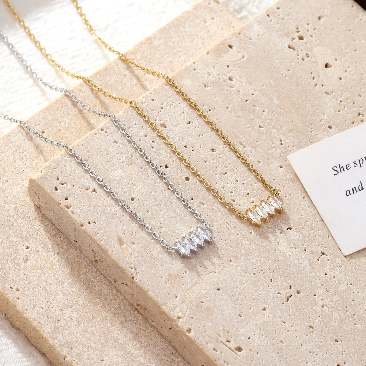 Rafini Diamond Row lantisor placat aur reglabil
