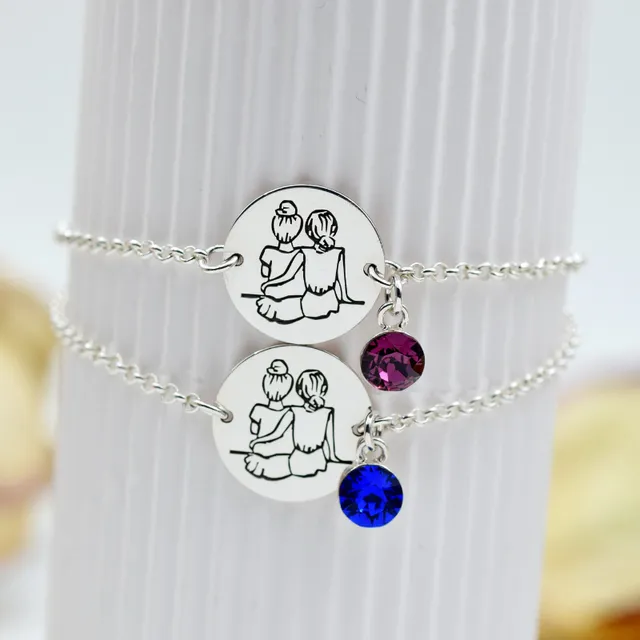 Set 2 brățări BFF Sisters argint 925 Margeluta.dincristal