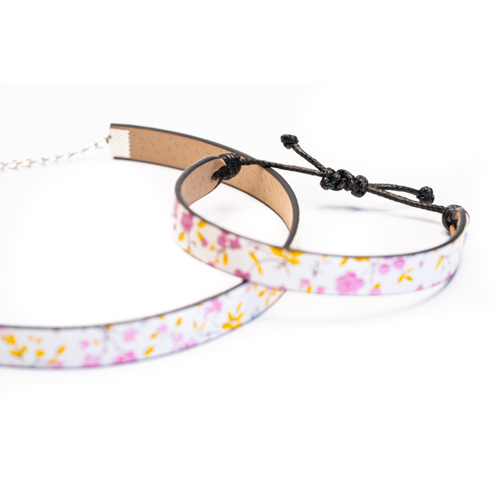 CrisFeather Fluff Petals set choker-brățară floral