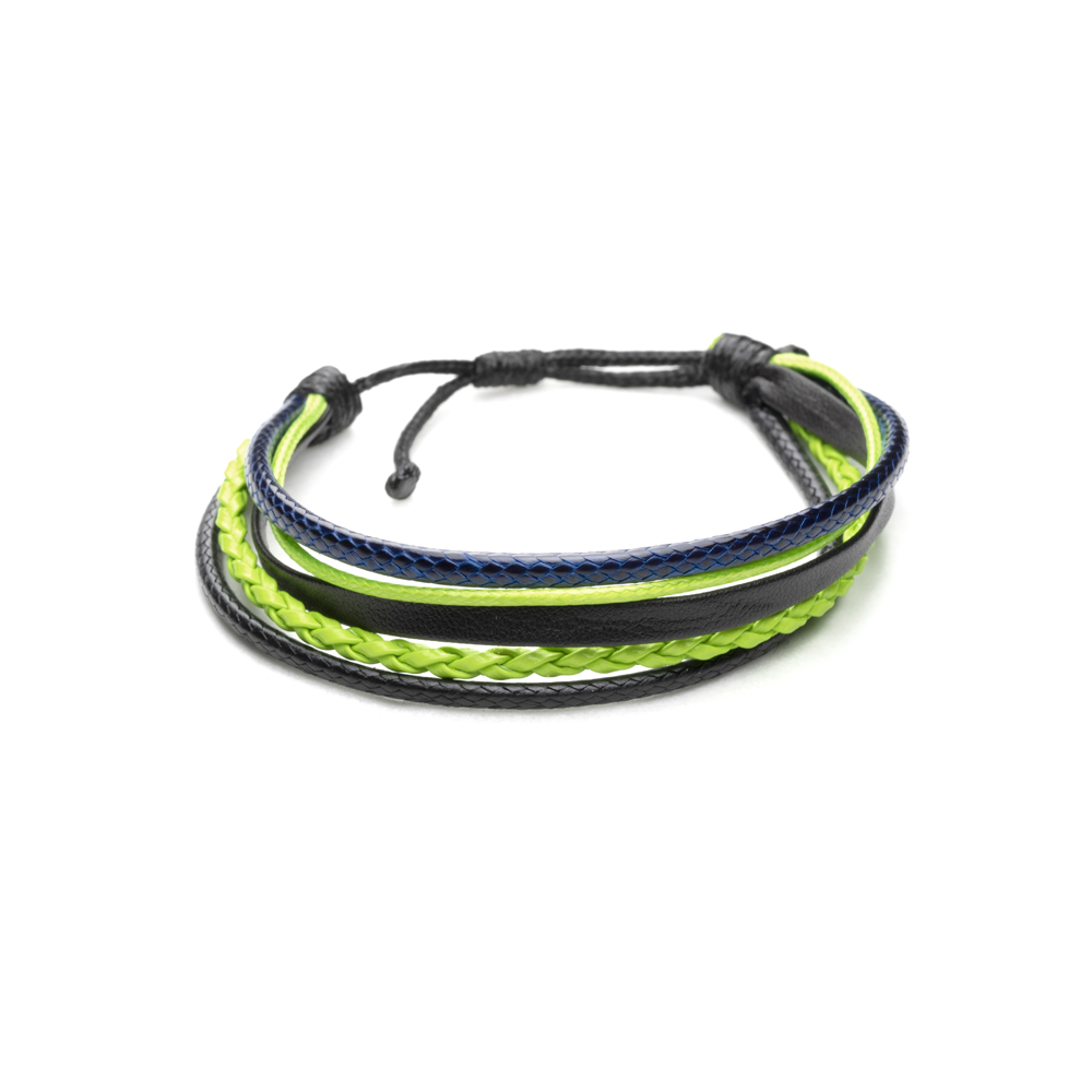 CrisFeather Gregory bratara piele neagra barbati