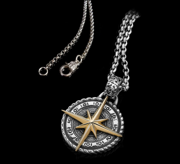 Dualstax North Star pandantiv oțel 2,5cm