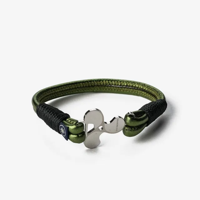 Old Skipper NPMLB-902F brățară piele elice verde