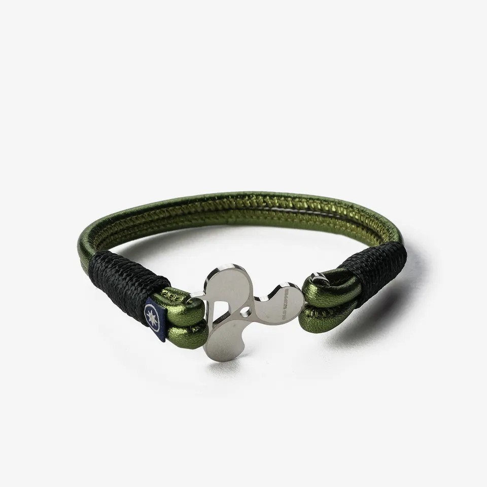 Old Skipper NPMLB-902F brățară piele elice verde