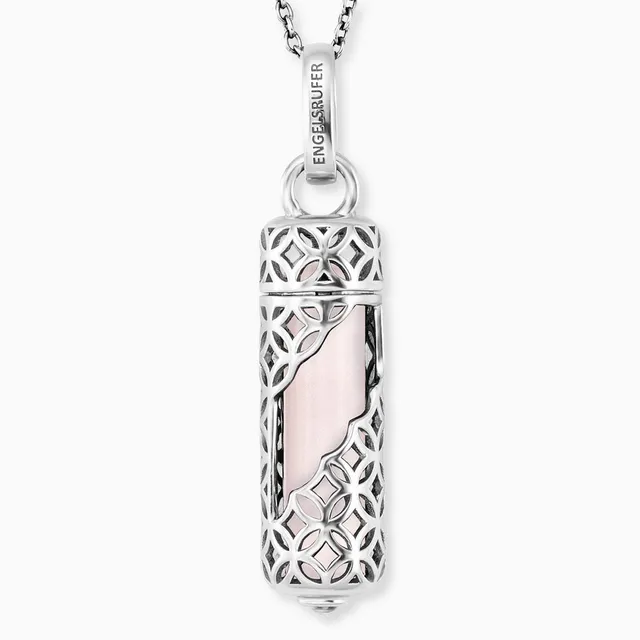 Engelsrufer Powerful Stone colier argint cuart roz M