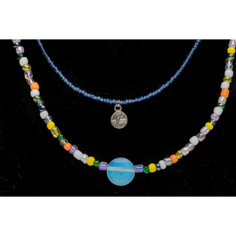 CrisFeather Deliano choker opalit cu charm argint 925