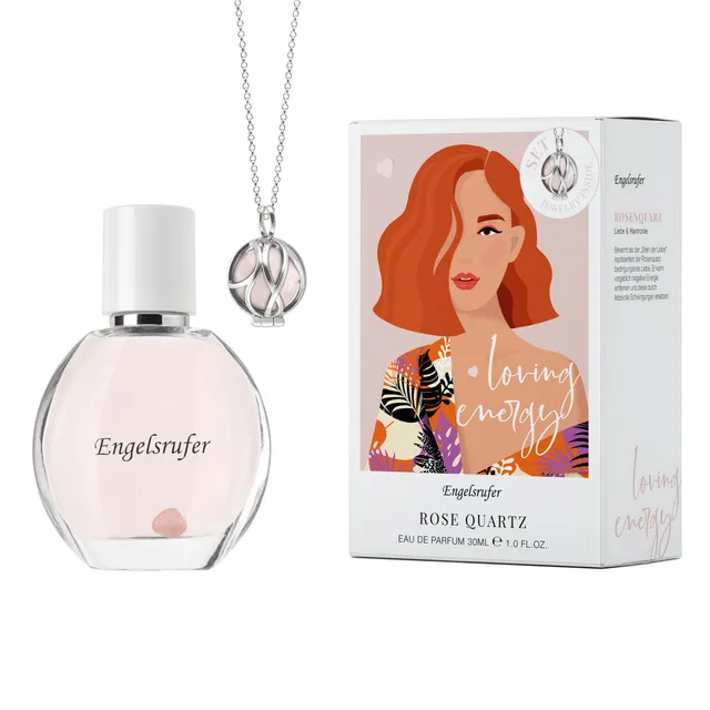 Engelsrufer Powerful Stone set parfum 30ml colier cuart roz