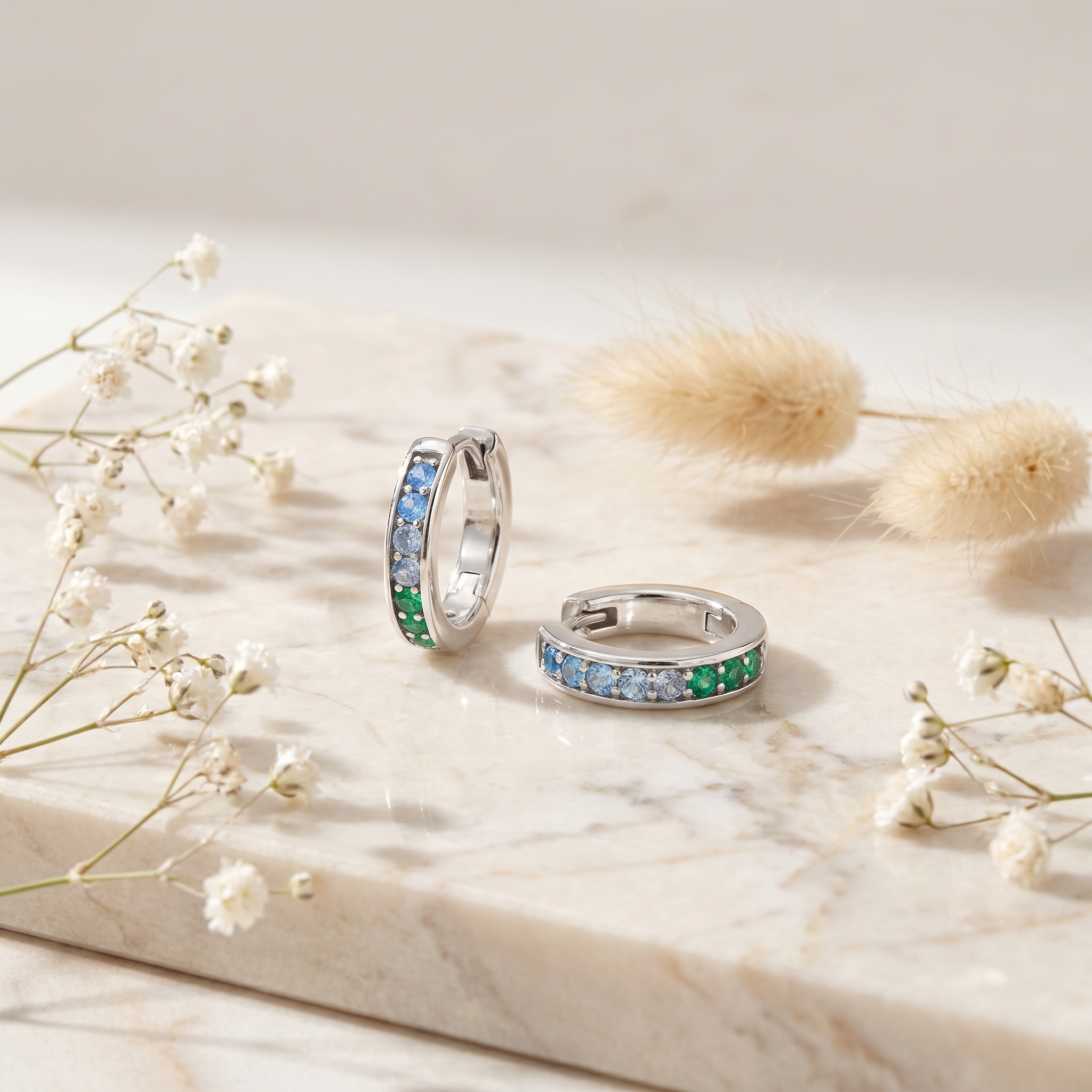 Engelsrufer Regenbogen cercei creoli argint multicolor