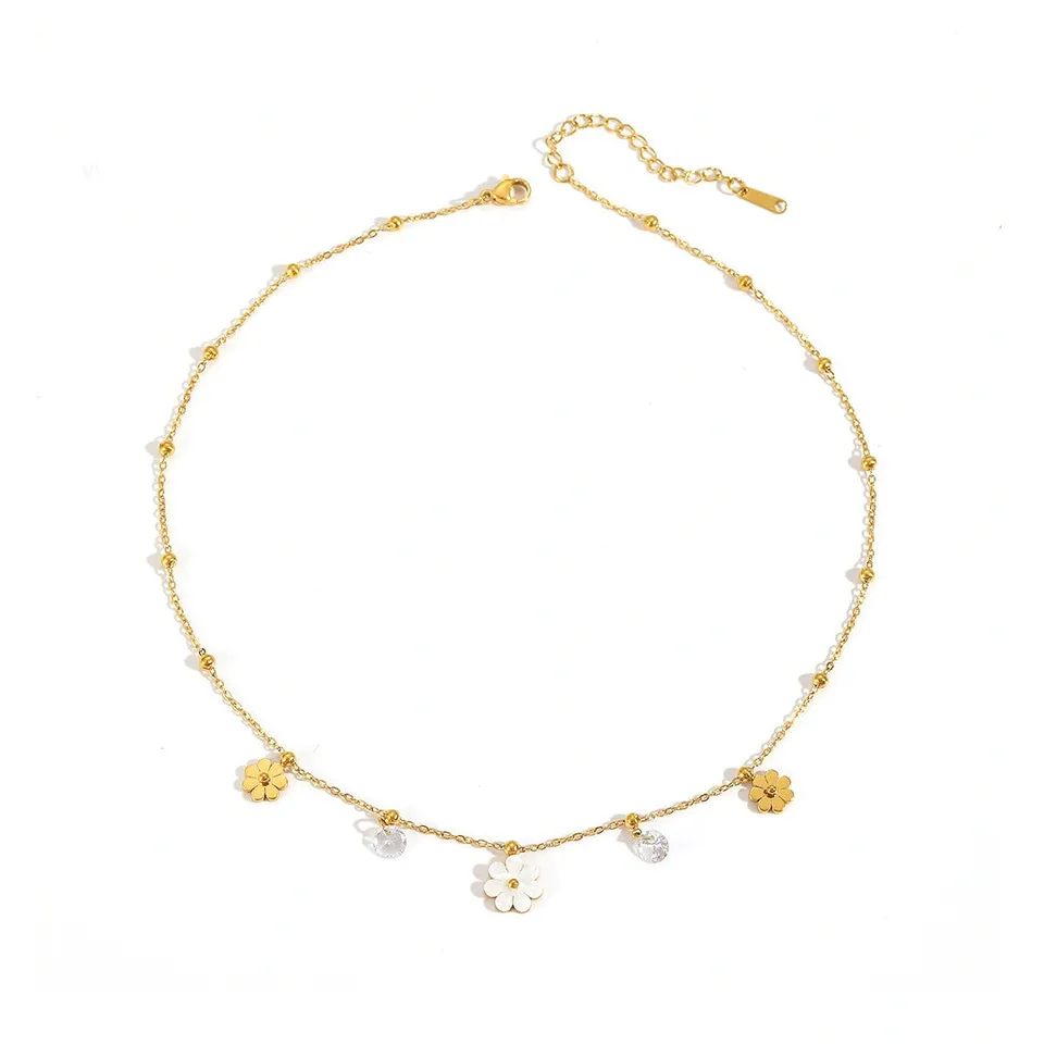 Rafini Golden Petals colier placat aur 18K 40-45 cm