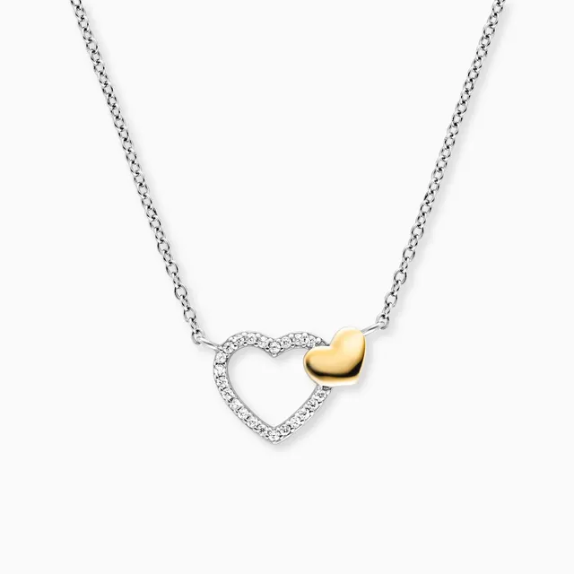 Engelsrufer With Love Inimi colier argint 925 bicolor zirconia