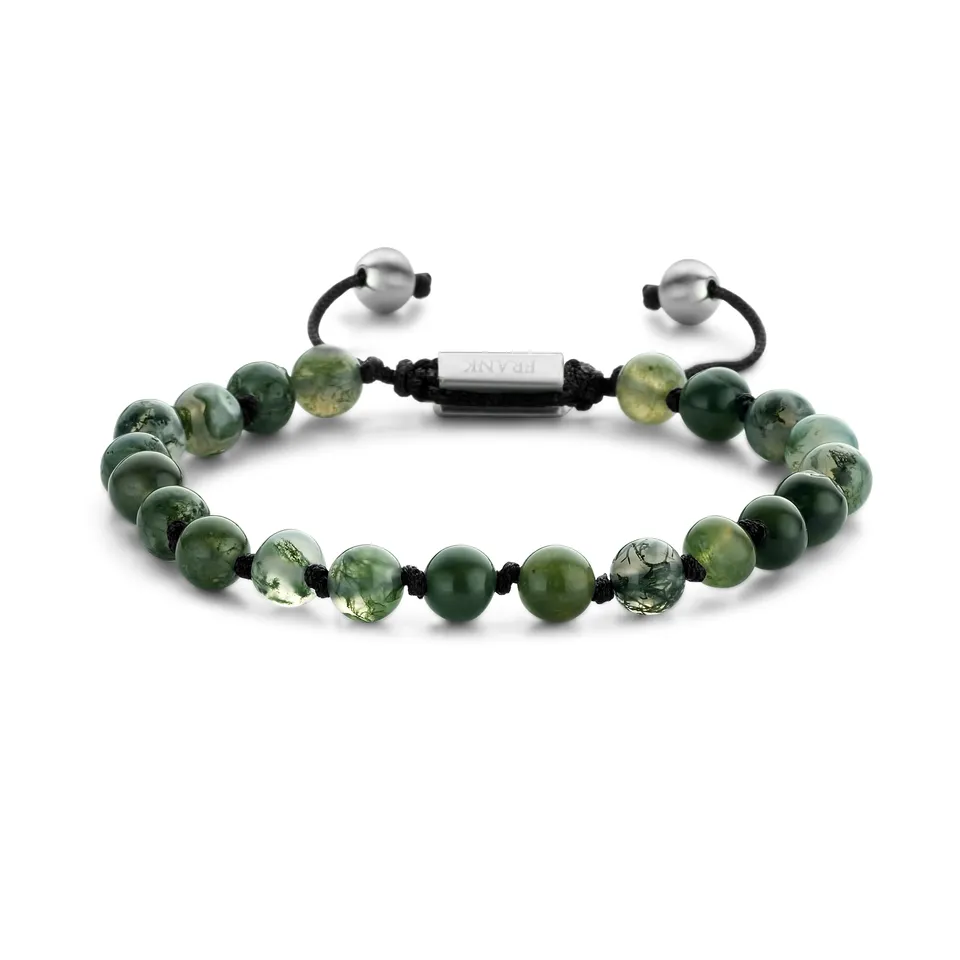 Frank 1967 Moss Agate brățară verde agat 6mm