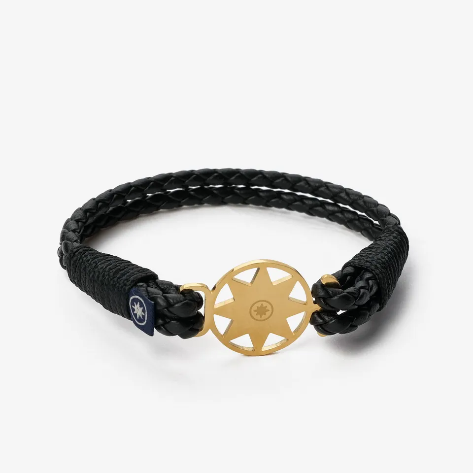 Old Skipper Black Pearl NPRBLB-815NSG brățară piele negru