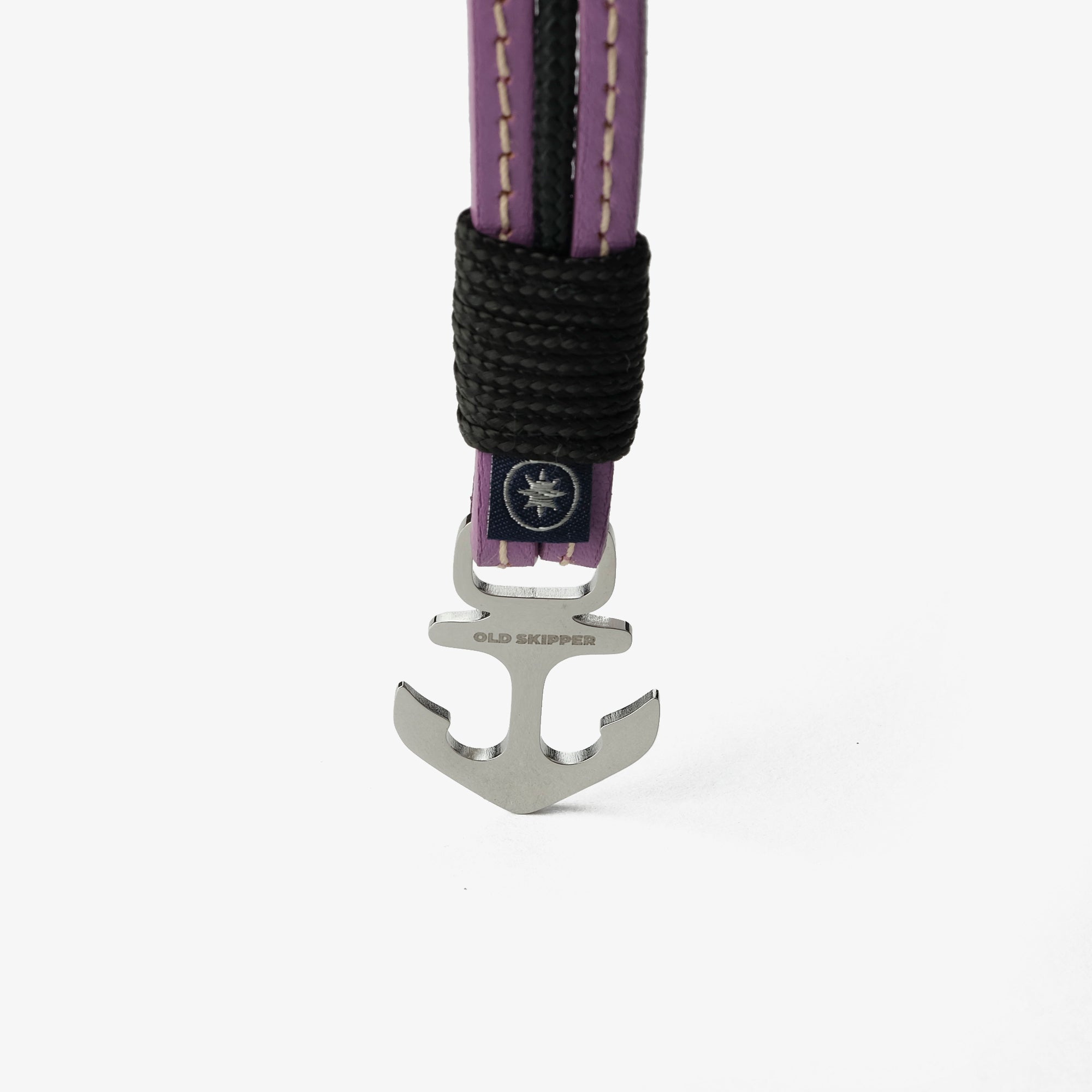 Old Skipper Lavender Mist bratara piele lila-negru