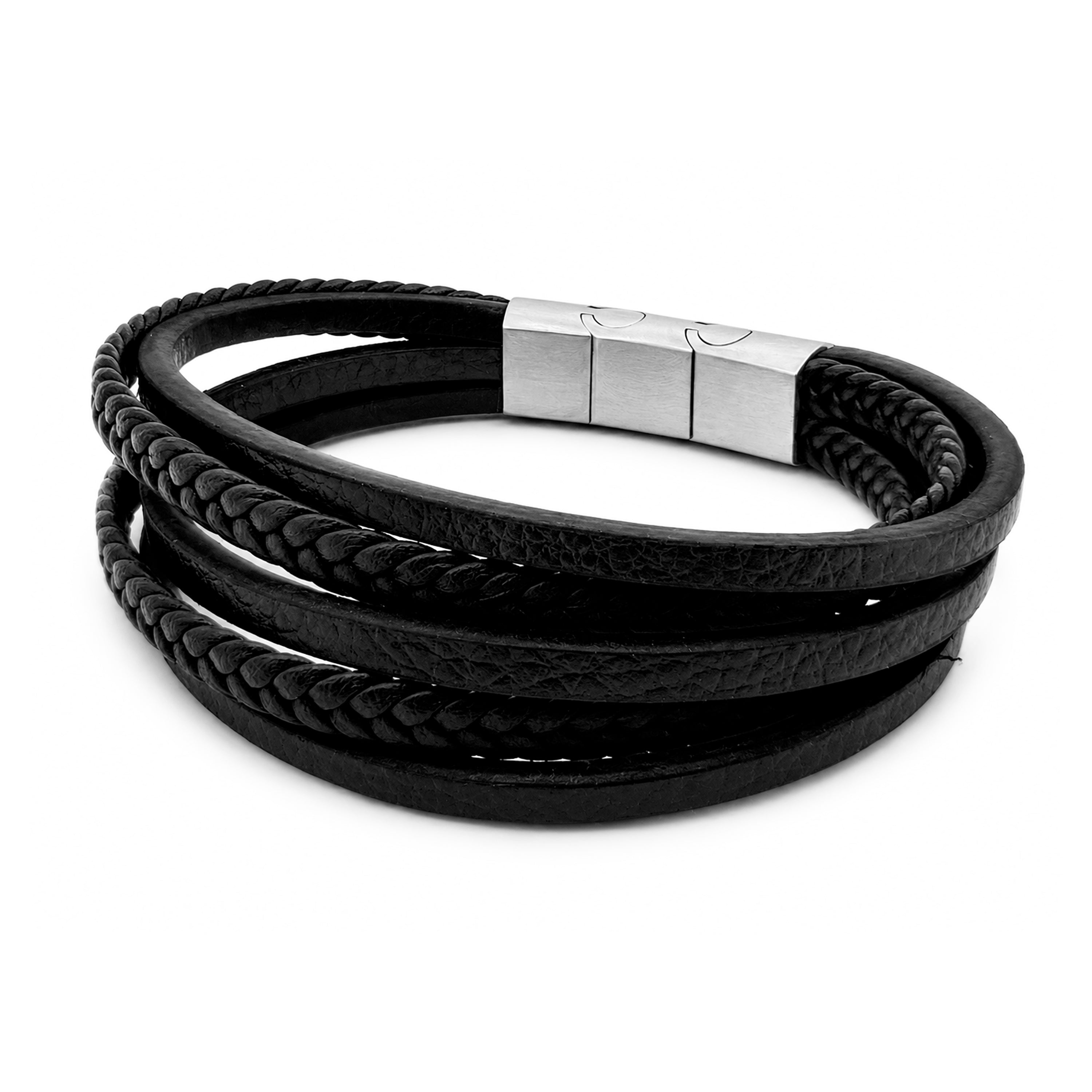 Frank 1967 Thick Multi-Strand bratara piele albastra 21 cm