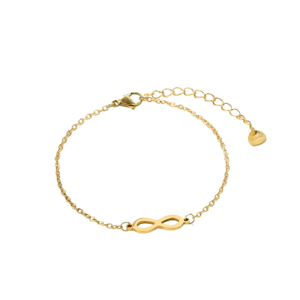 Rafini Gold Infinity brățară placată aur 18K