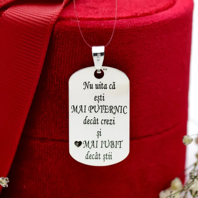 Margeluta.dincristal Army placuta argint personalizata mini