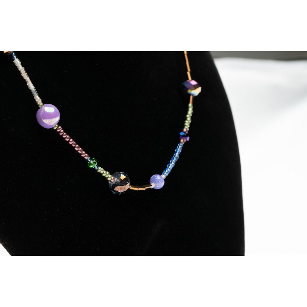 CrisFeather Gloria choker mărgele pietre semiprețioase
