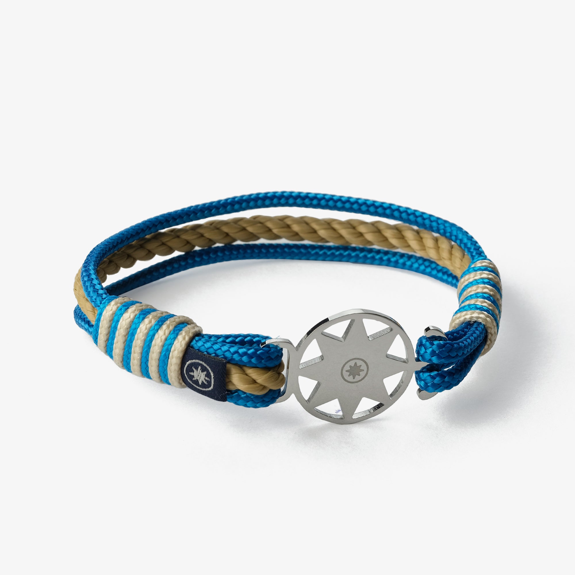 Old Skipper Ocean Breeze brățară șnur bleu-bej
