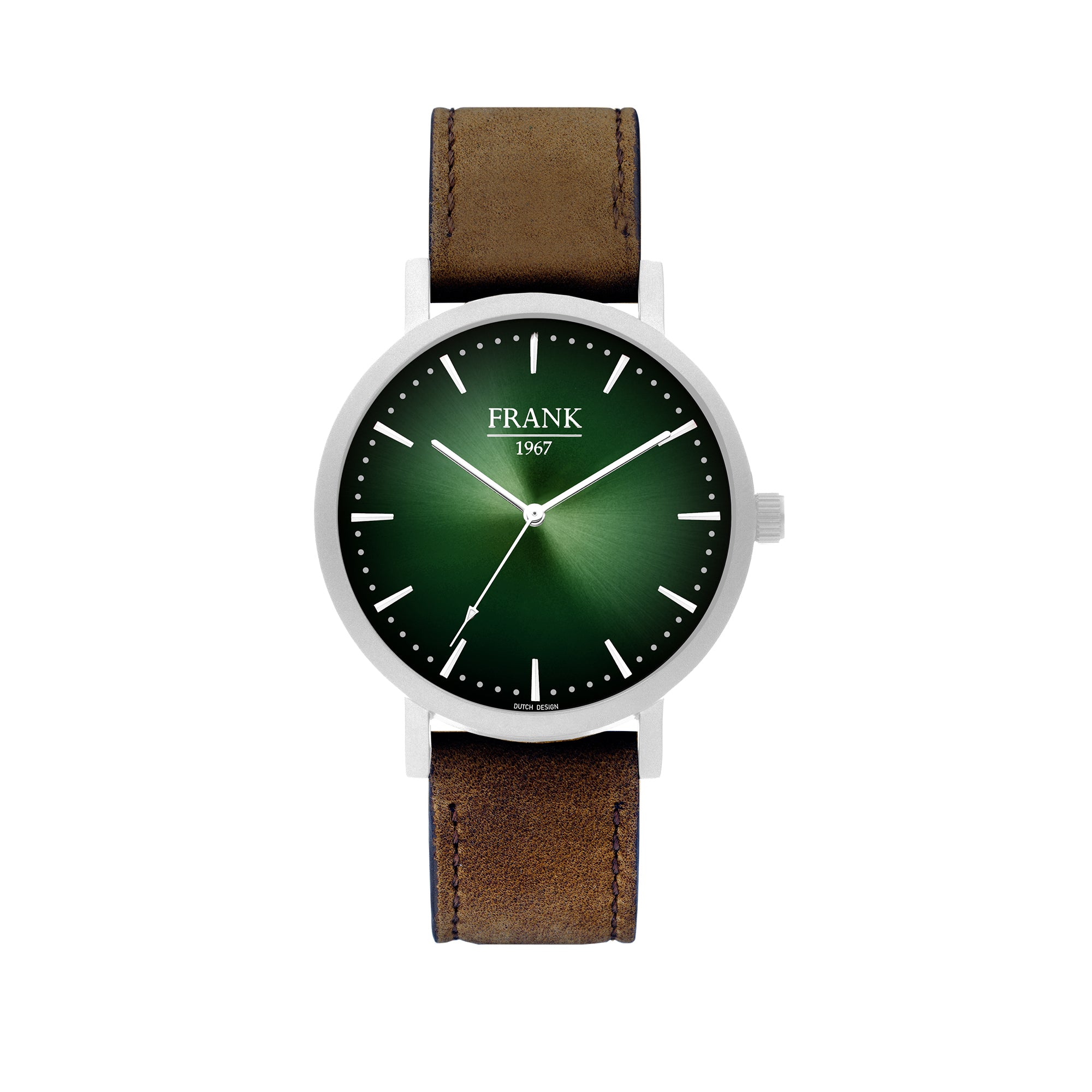 Frank 1967 Leather Watch ceas barbati negru piele