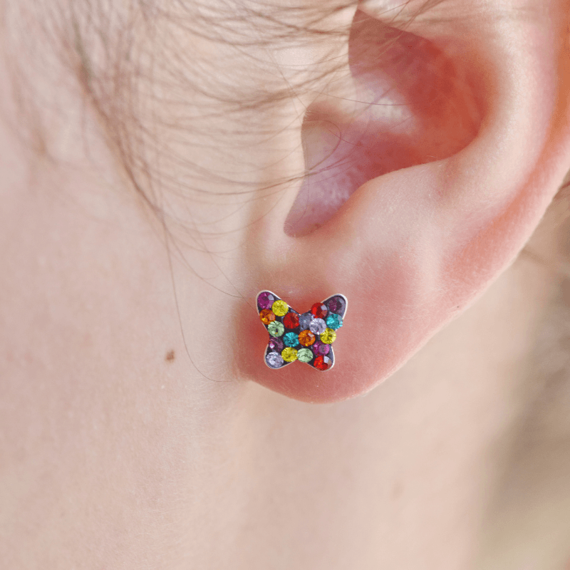 Margeluta.dincristal Mini Butterfly cercei argint 925 fluturas