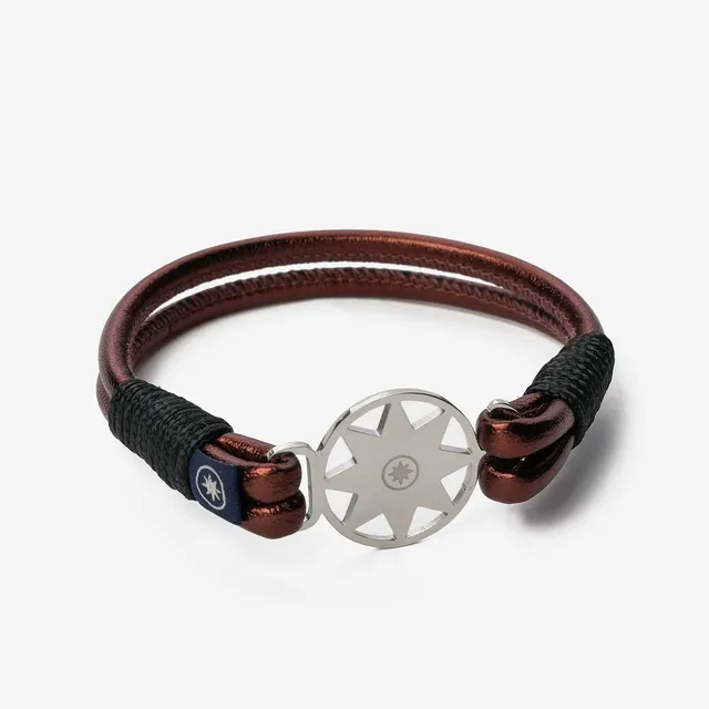 Old Skipper North Star bratara piele NPMLB-909NS bronz