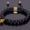 dualstax Agat Gold bratara agat albastru reglabila