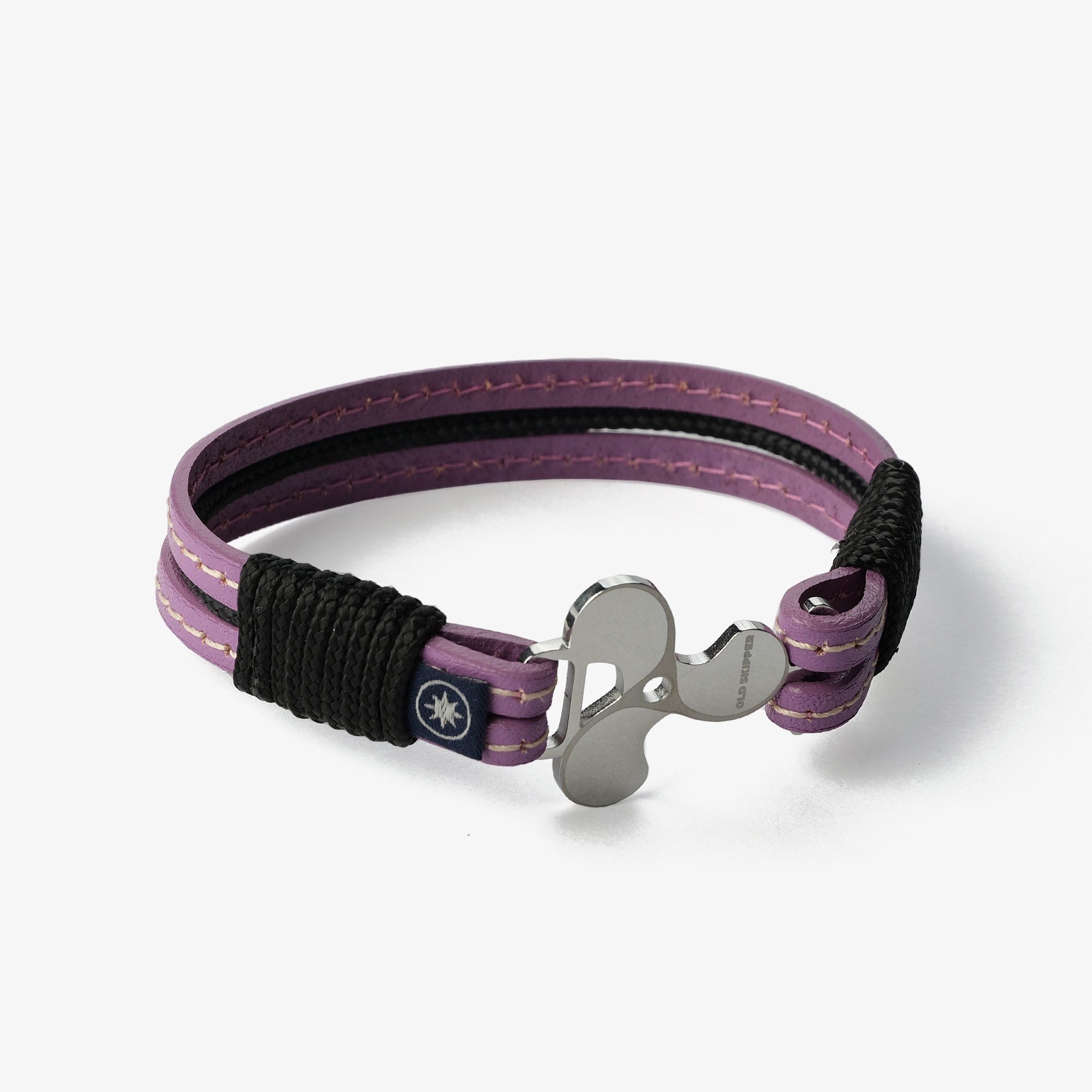Old Skipper Lavender Mist North Star brățară piele lila-negru