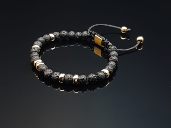 Dualstax Lava Aur brățară lavă 6mm placată aur