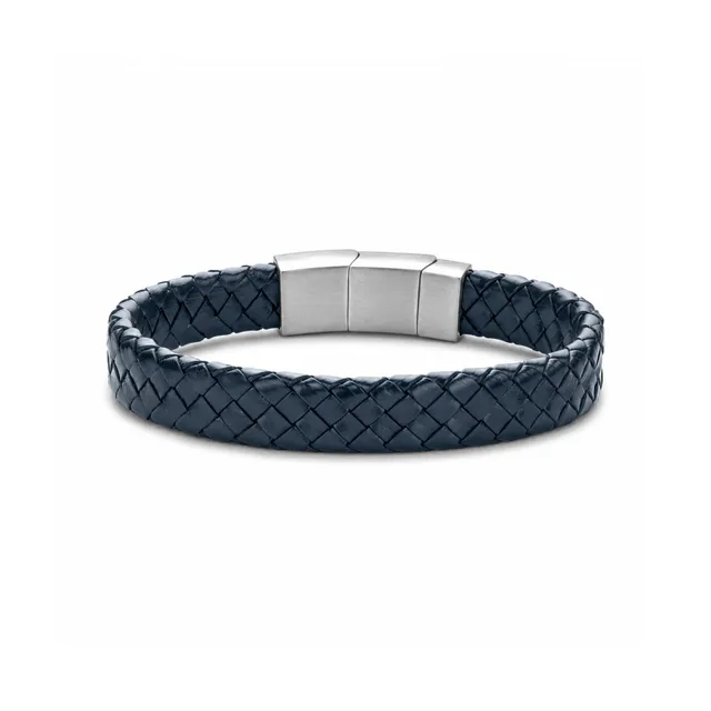 Frank 1967 Flat Braided bratara piele albastra