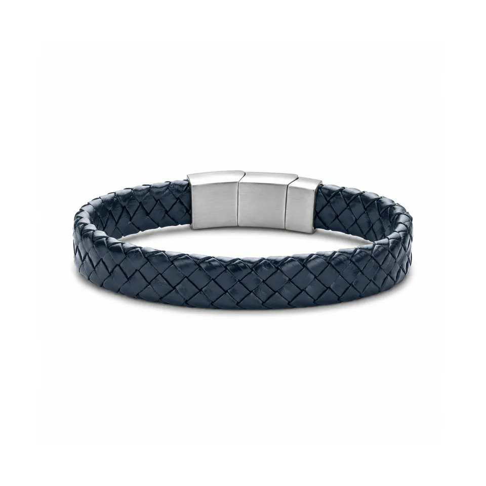 Frank 1967 Flat Braided bratara piele albastra