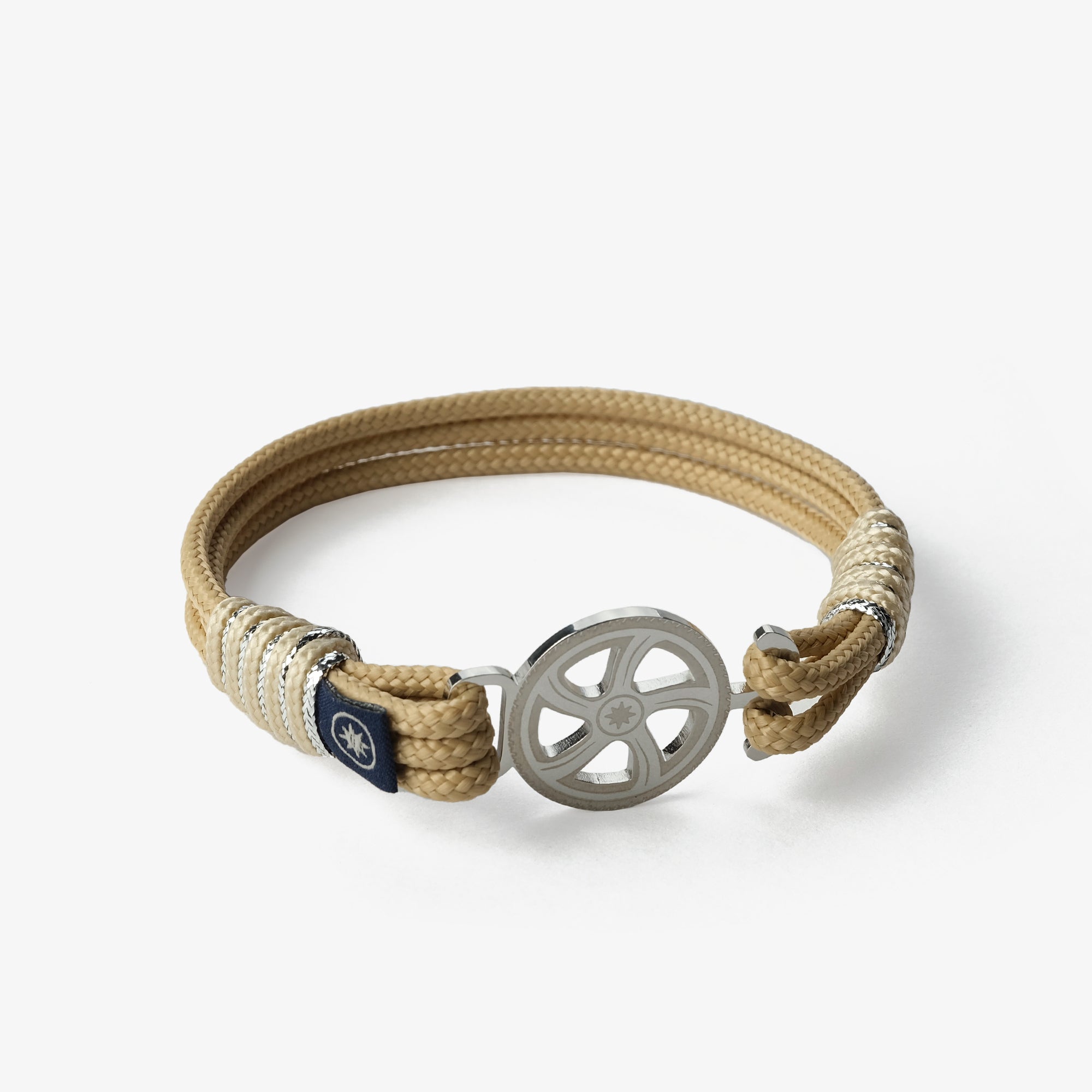 Old Skipper Sand Dune Wheel bratara bej-argintiu din sfoara