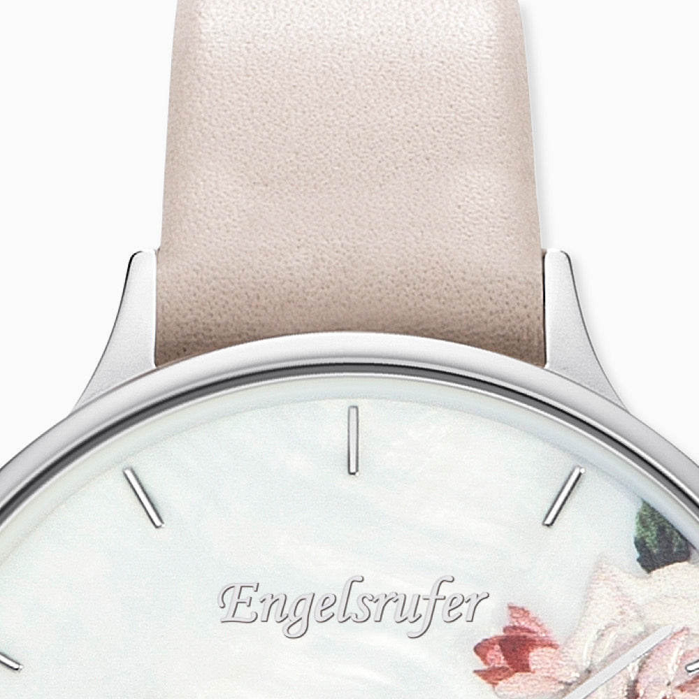 Ceas Engelsrufer Romantic Flowers Blume piele bej sidef