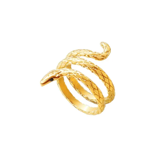 Rafini Snake inel placat aur 18K mărimi 7-8