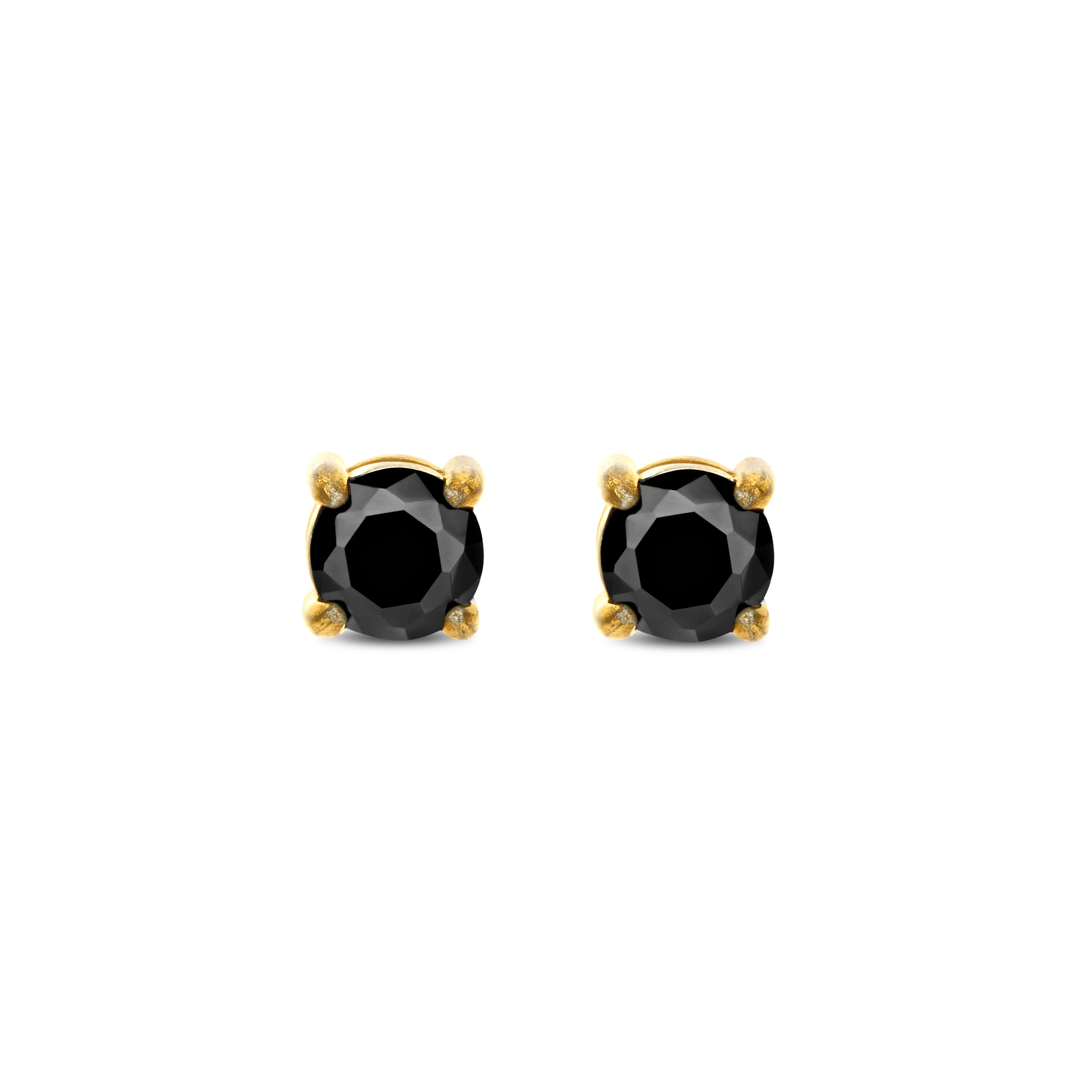 Frank 1967 Round Black Zirconia cercei barbati negri otel