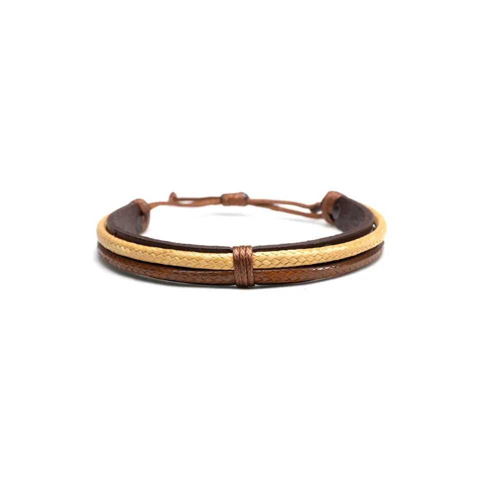 CrisFeather ManChoice bratara piele neagra barbati